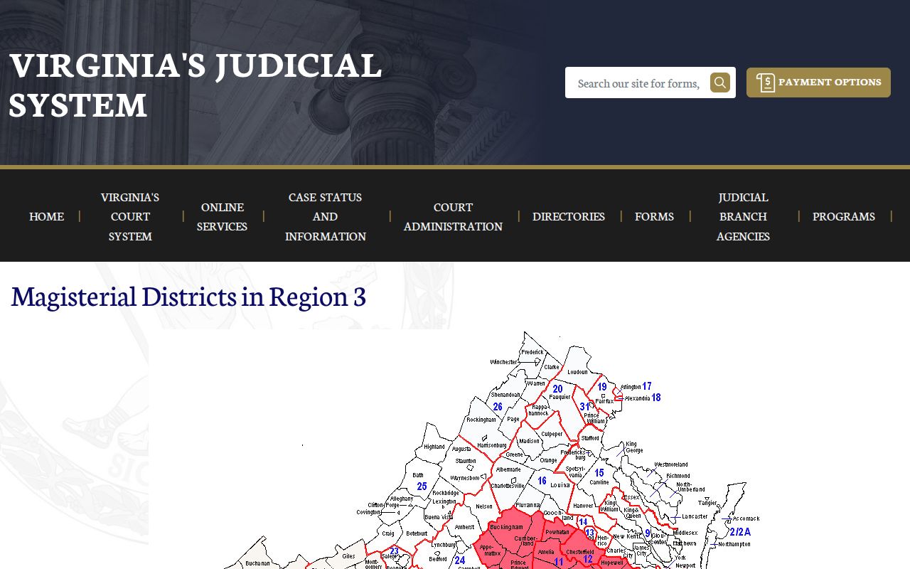 Appomattox County bench warrant bail route through District 10 Magistrate Services
